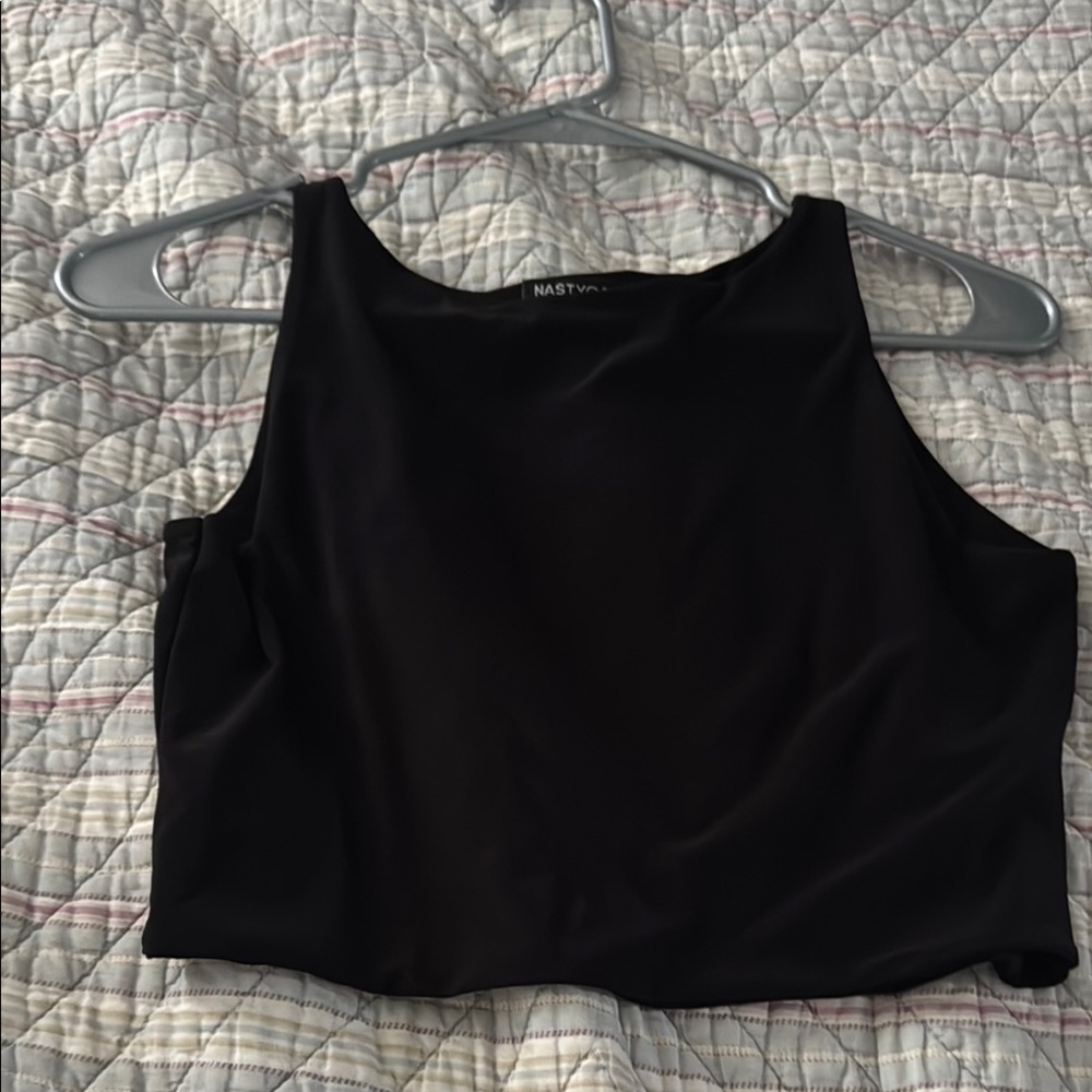Nasty Gal Black Crop Tank Top